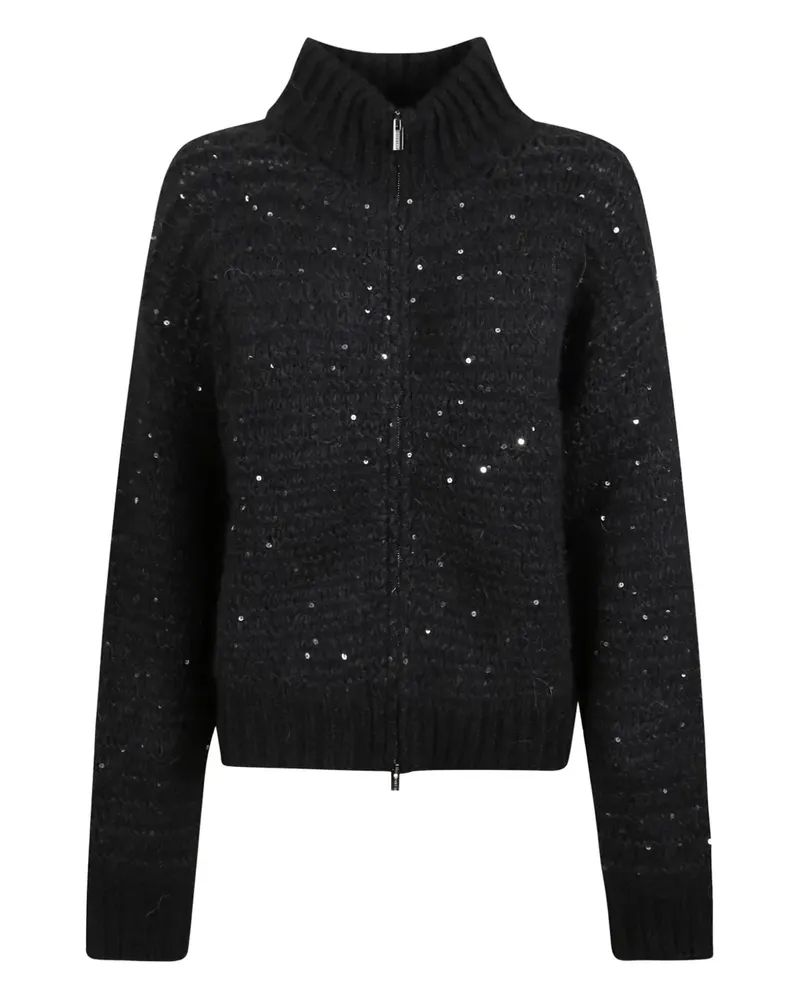 Peserico Cardigan mit Pailletten - Schwarz Schwarz