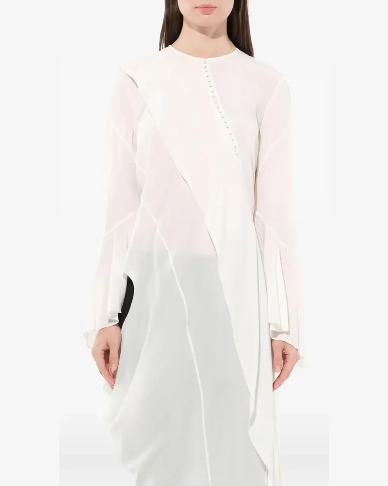 Givenchy Asymmetrisches Seidenoberteil - Weiß Weiß