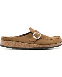 Birkenstock Naples buckled clogs Braun