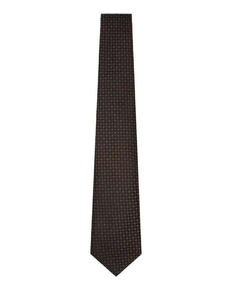 Canali Geometrisch gemusterte Krawatte - Braun Braun