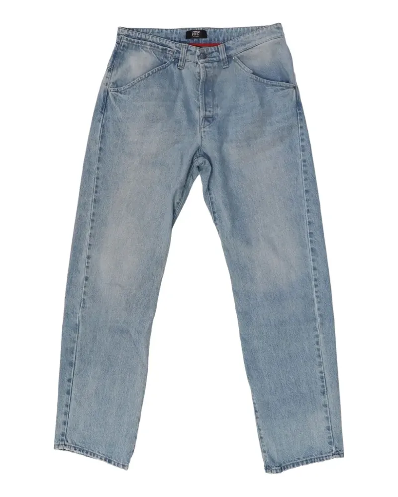 HTC Hollywood Trading Company Lockere Jeans mit Gürtel - Blau Blau