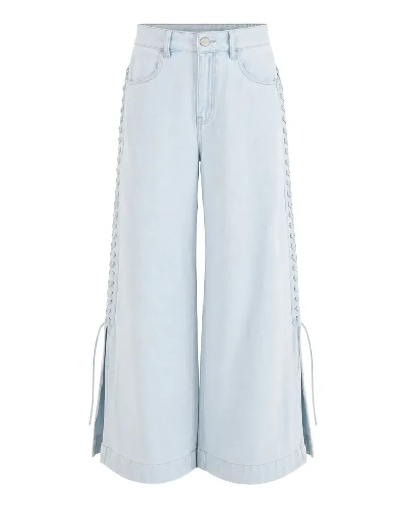 FARM Rio Weite Jeans mit Schnürung - Blau Blau
