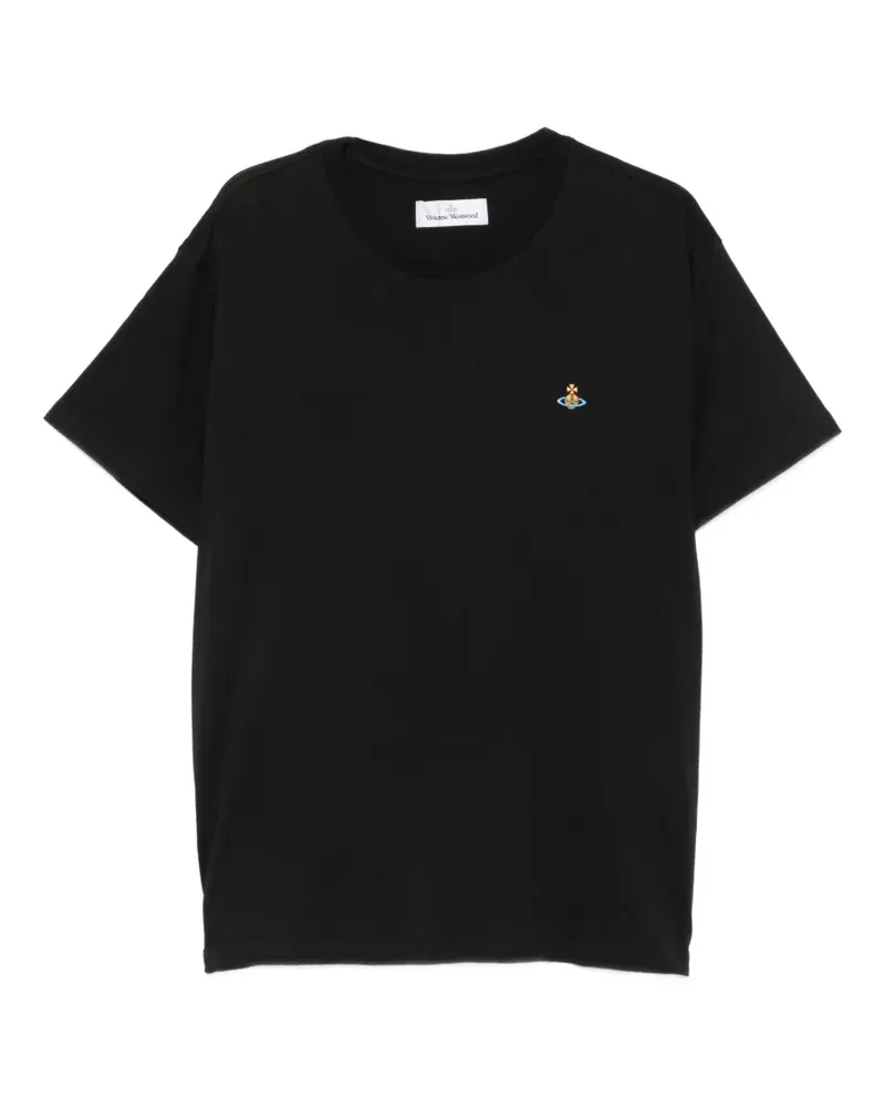 Vivienne Westwood Orb-embroidered T-shirt - Schwarz Schwarz