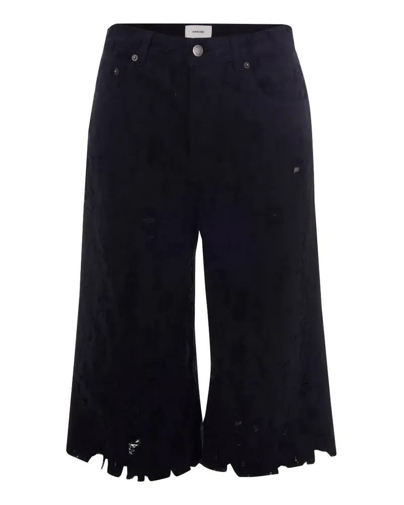 Haikure belt-loops shorts - Schwarz Schwarz