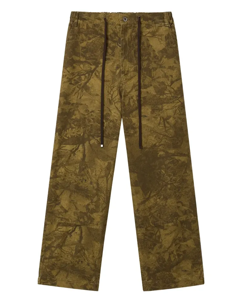 LOW CLASSIC drawstring camouflage trousers - Braun Braun
