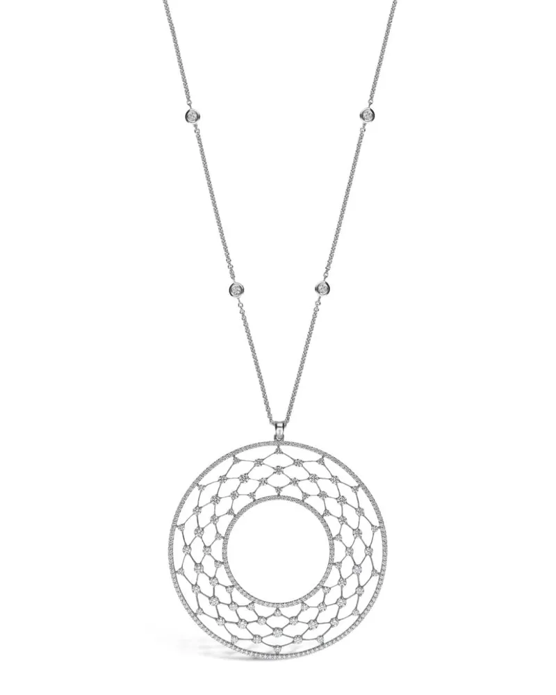 LEO PIZZO 18kt Weißgoldhalskette mit Diamanten - Silber Silber