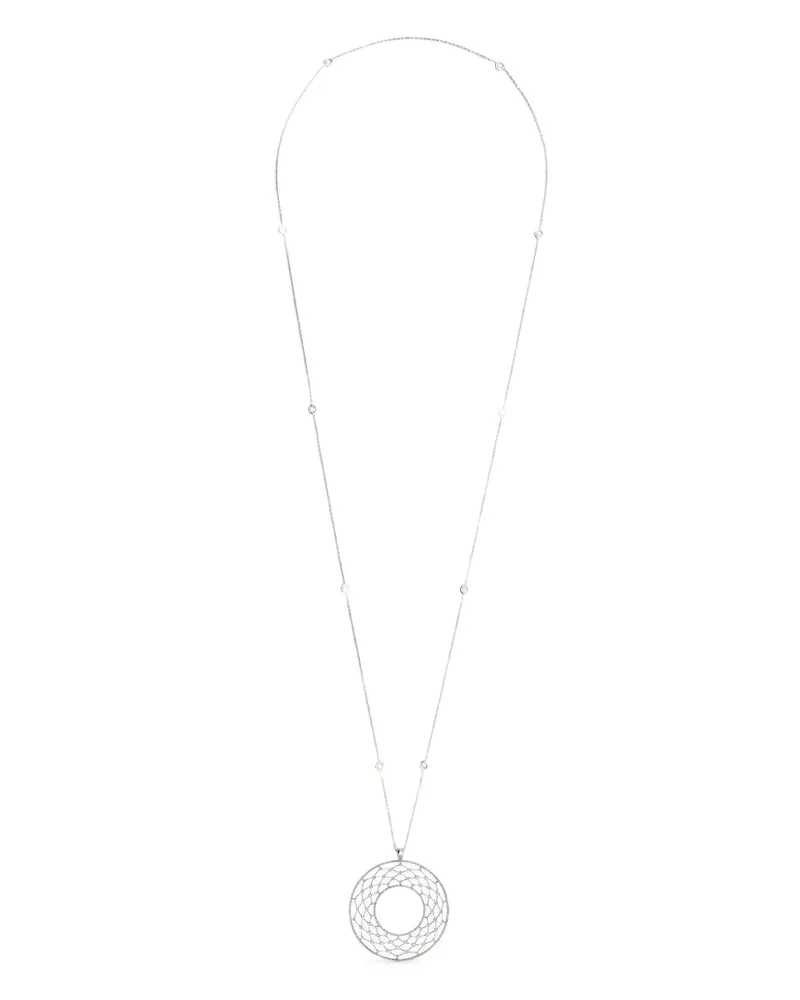LEO PIZZO 18kt Weißgoldhalskette mit Diamanten - Silber Silber