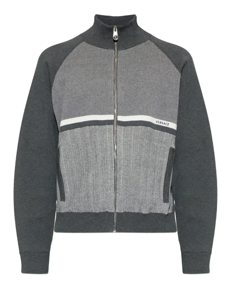 Versace Cardigan mit Reißverschluss - Grau Grau