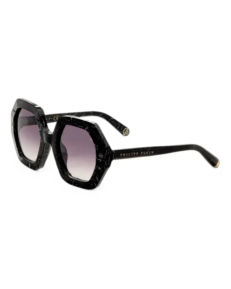 Philipp Plein marbled-print sunglasses - Schwarz Schwarz