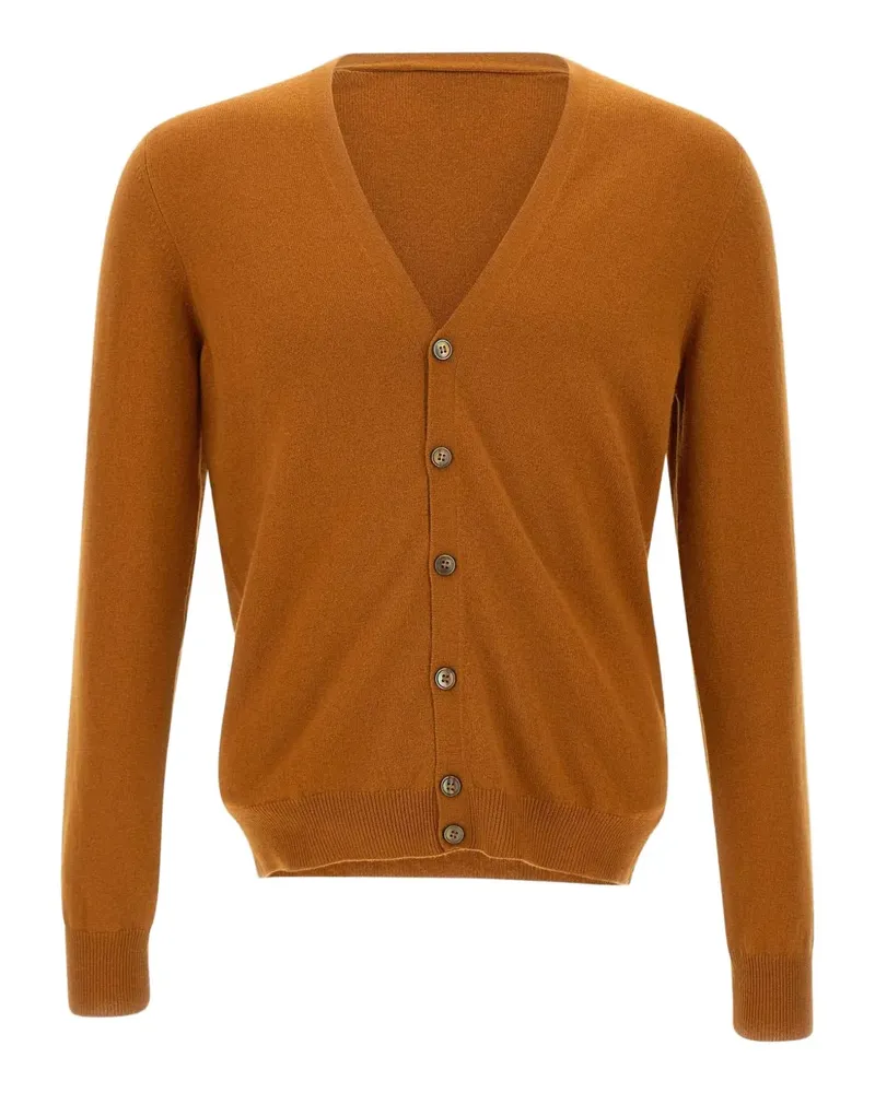 Gran Sasso Cardigan mit V-Ausschnitt - Braun Braun