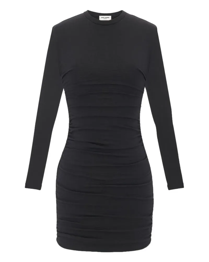 Saint Laurent Kleid mit Drapierung - Schwarz Schwarz