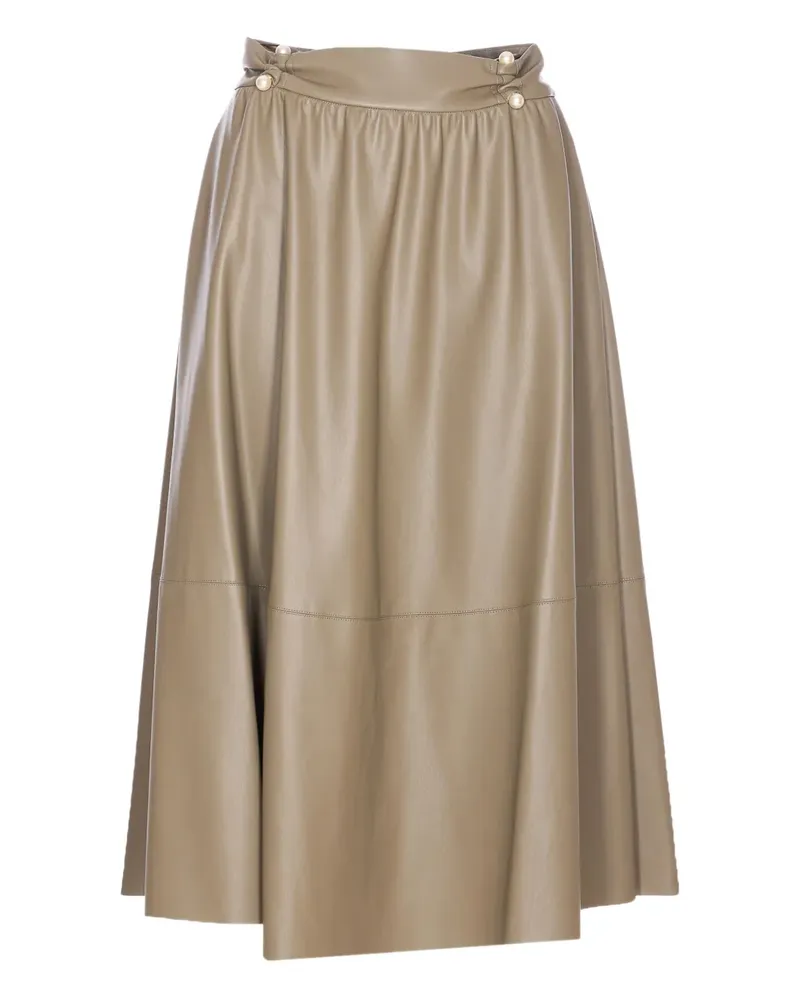 Liu Jo leather midi skirt - Grün Grün
