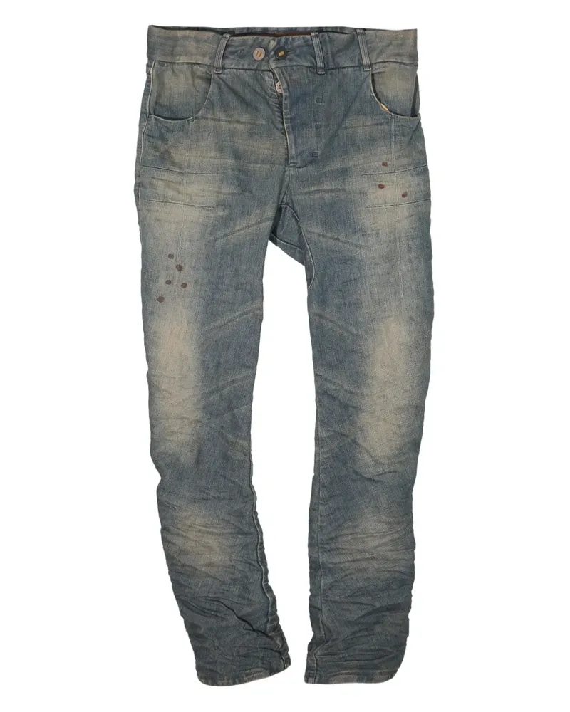 Boris Bidjan Saberi mid-rise slim-fit jeans - Blau Blau