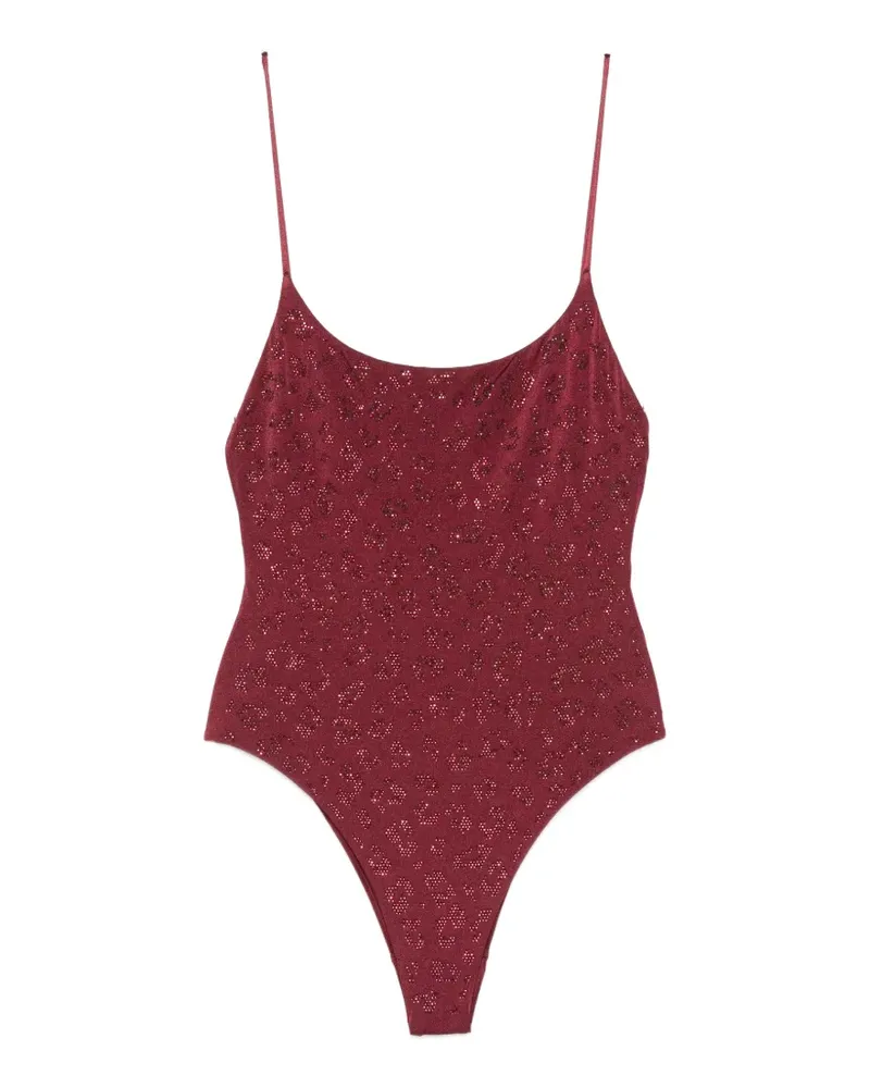 MC2 Saint Barth Cecille glitter-leopard swimsuit - Rot Rot