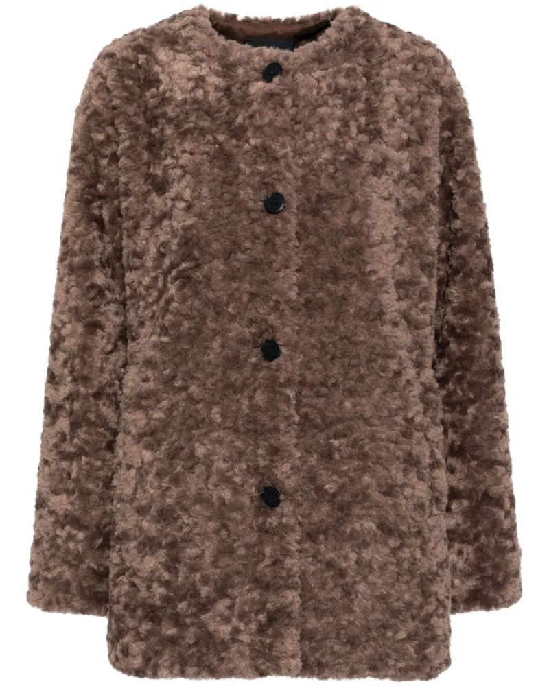 Tout a Coup Jacke aus Faux Fur - Braun Braun