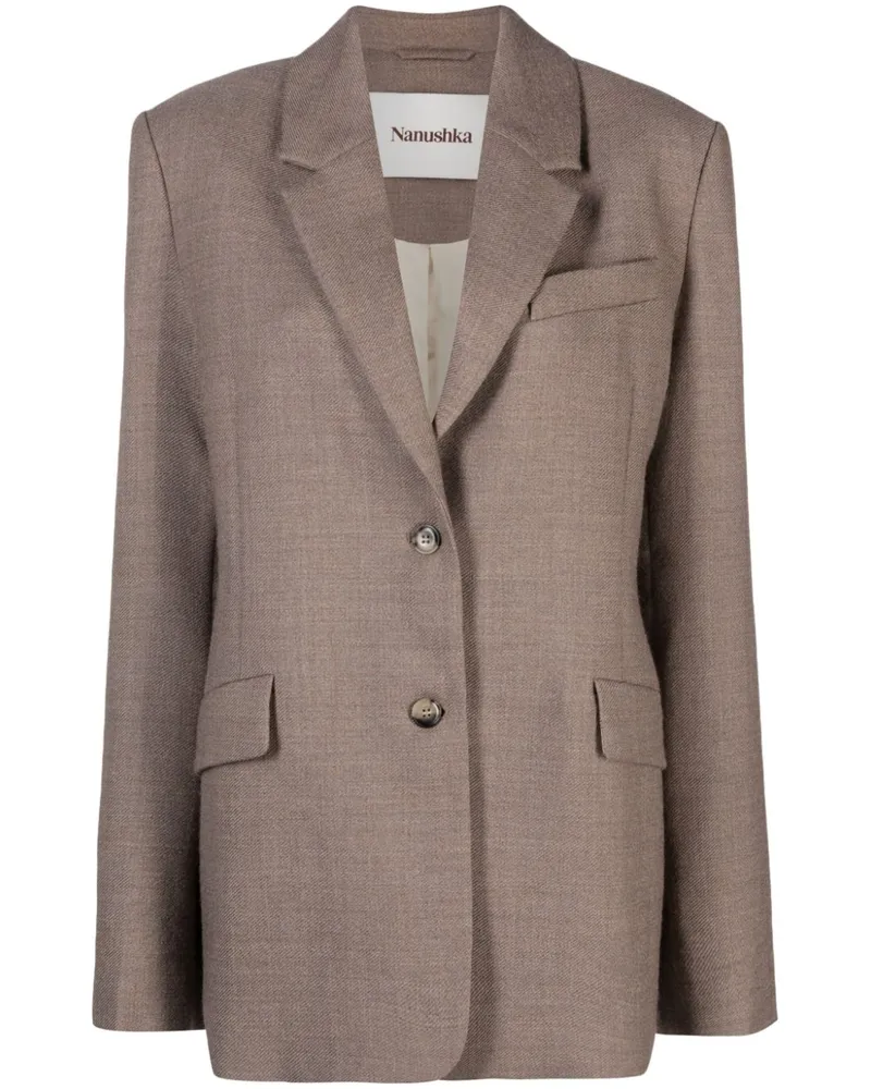 Nanushka Einreihiger Blazer Braun