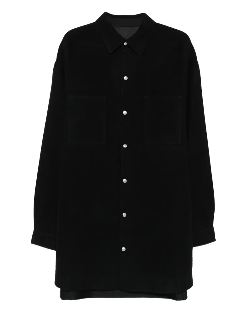 Rick Owens Hemdjacke mit Knopfverschluss - Schwarz Schwarz