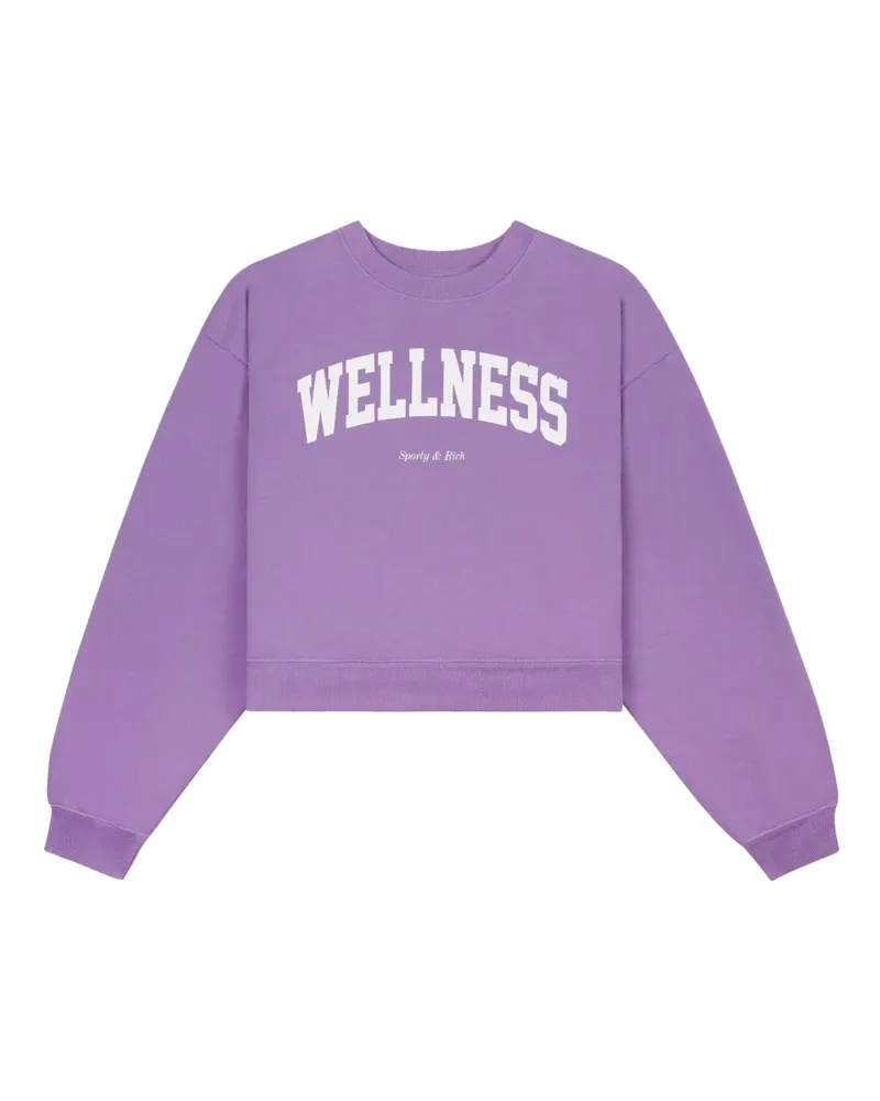 SPORTY & RICH Wellness Cropped-Sweatshirt - Violett Violett
