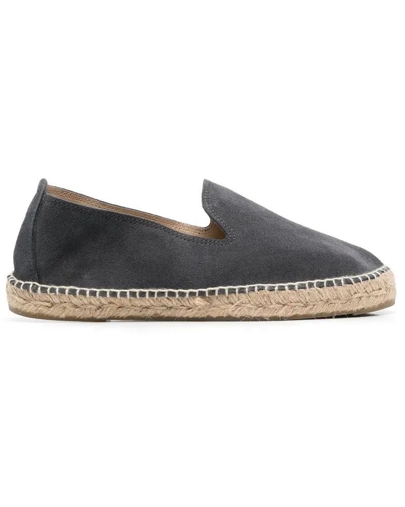 Manebí Espadrilles mit geflochtener Bastsohle - Grau Grau