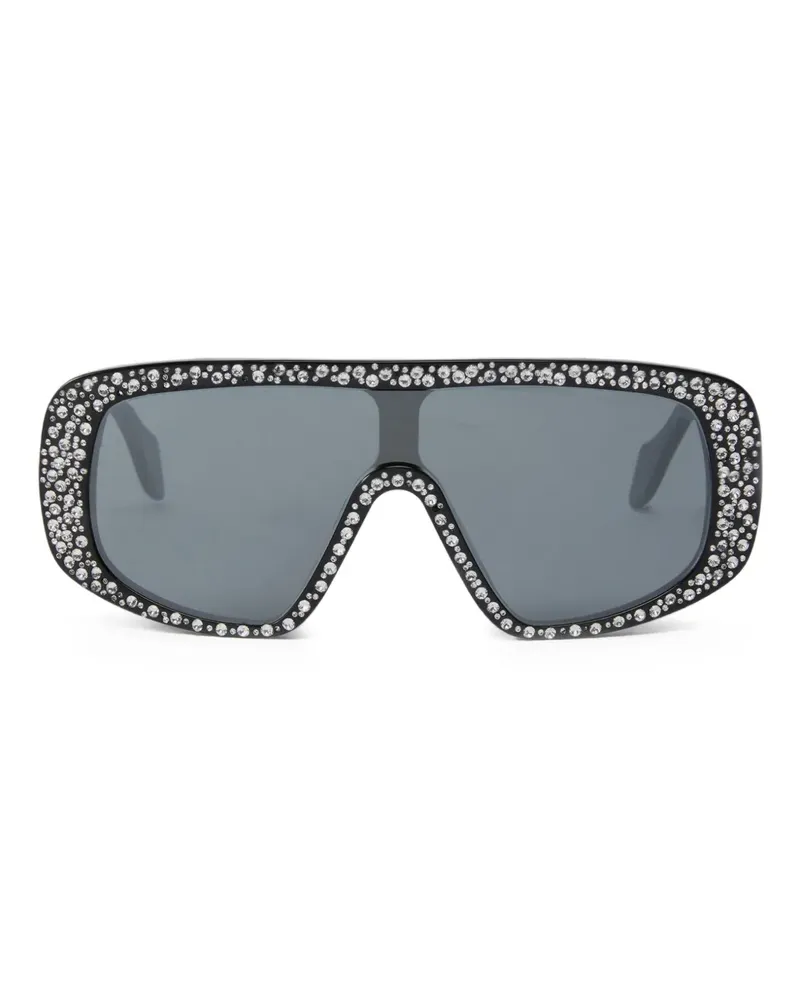 Pinko Geometrische Sonnenbrille mit Kristallen - Schwarz Schwarz