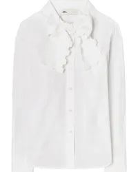 Tory Burch Bluse mit gewelltem Saum Weiß