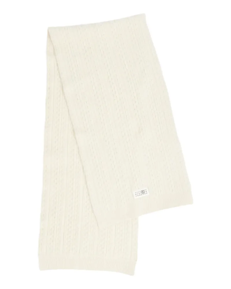 Maison Margiela Gerippter Strickschal - Nude Nude