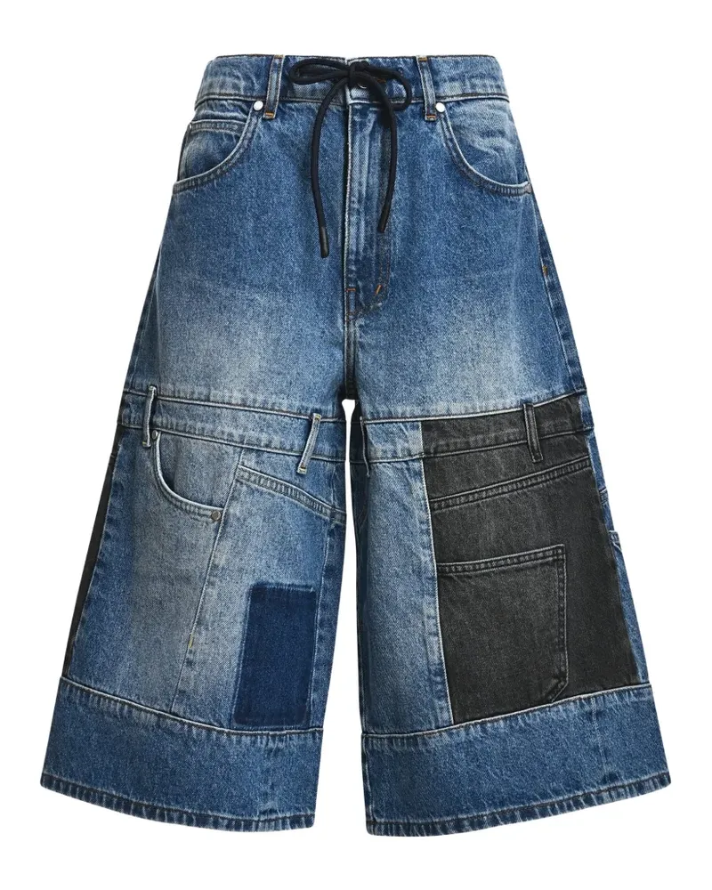 Essentiel Shorts im Patchwork-Look - Blau Blau