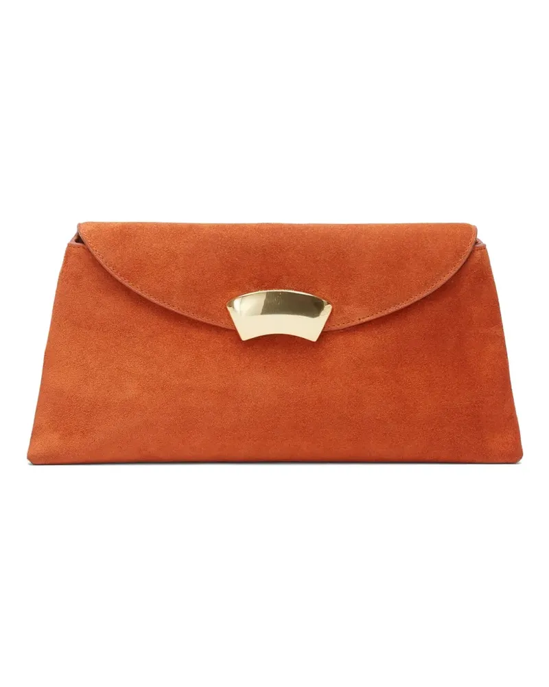 3.1 phillip lim Wildleder-Clutch mit geschwungener Klappe - Orange Orange