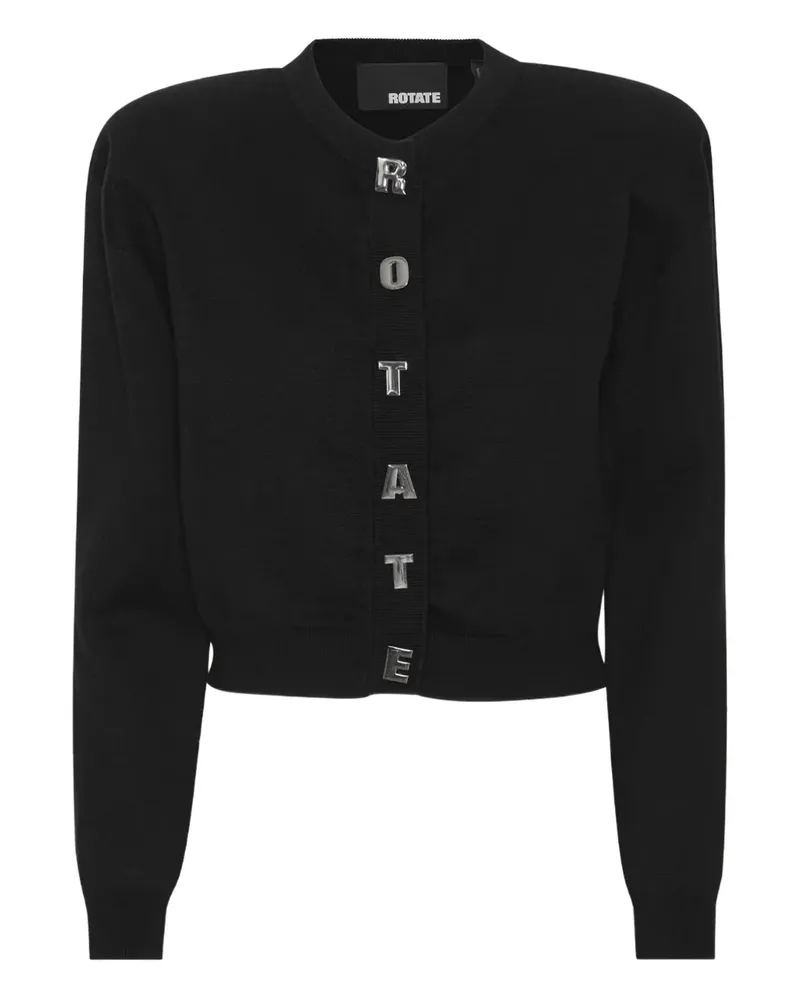 ROTATE Birger Christensen Cardigan mit gepolsterten Schultern - Schwarz Schwarz