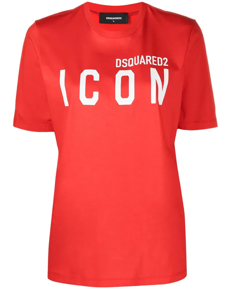 Dsquared2 T-Shirt mit Icon-Print - Rot Rot