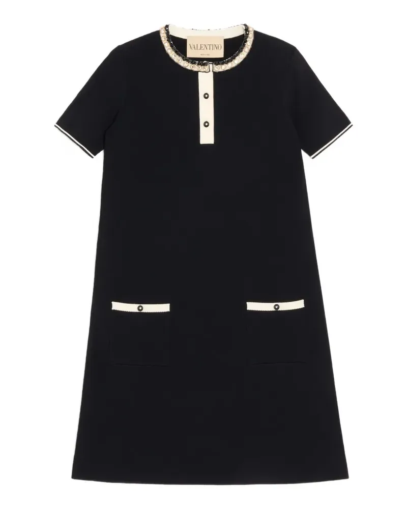 Valentino Garavani embroidered stretch viscose dress - Schwarz Schwarz