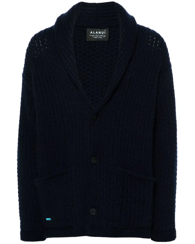 Alanui Finest Cardigan mit Zopfmuster - Blau Blau