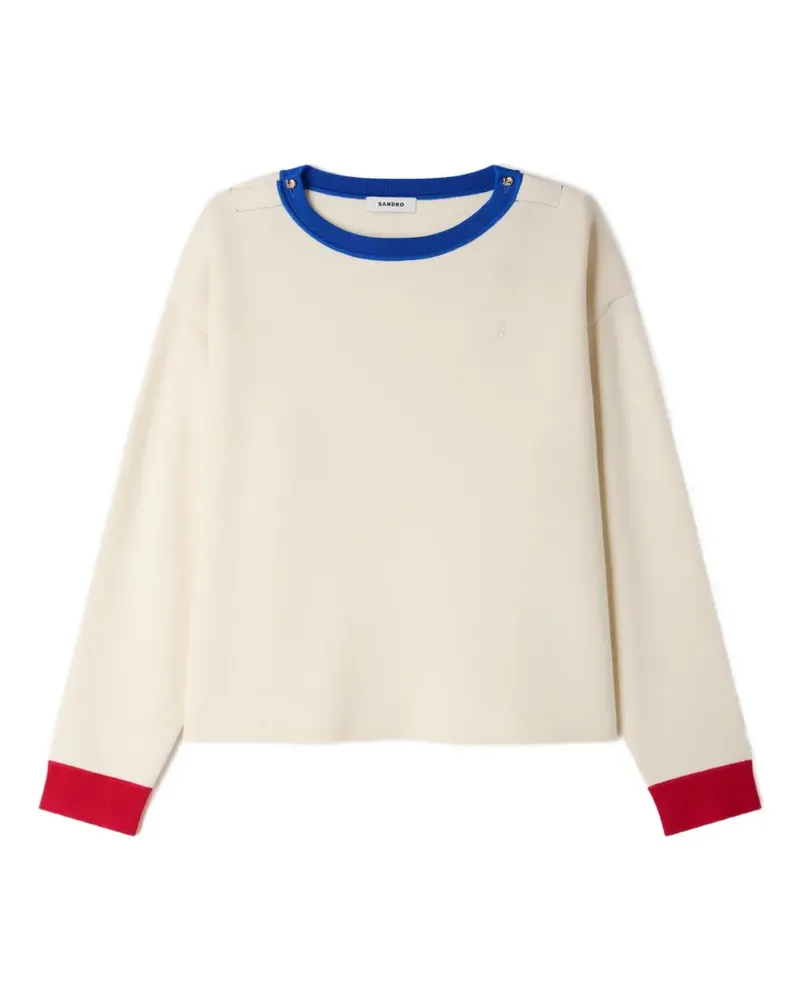 Sandro Pullover mit rundem Ausschnitt - Nude Nude