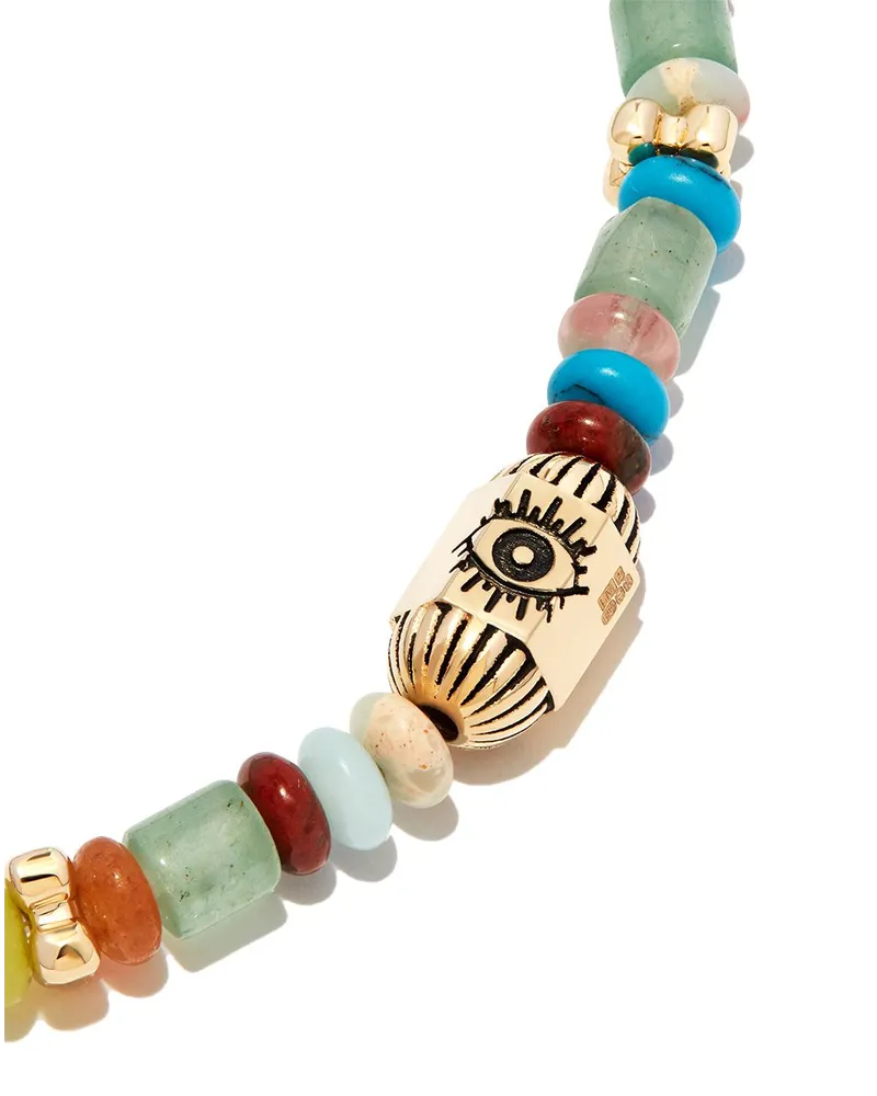 Luis Morais Perlenarmband mit 14kt Gelbgolddetail