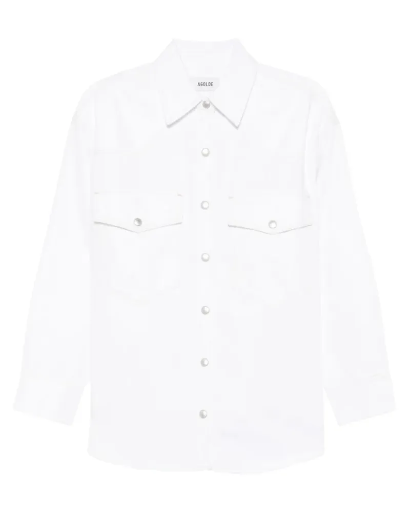 AGOLDE Jeanshemd im Western-Look - Weiß Weiß