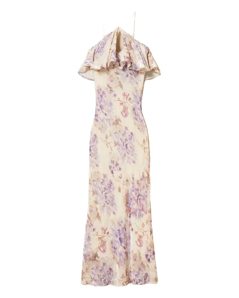 Twin-Set Kleid mit Blumenmuster - Nude Nude