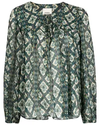 Isabel Marant Gemusterte Bluse Grün