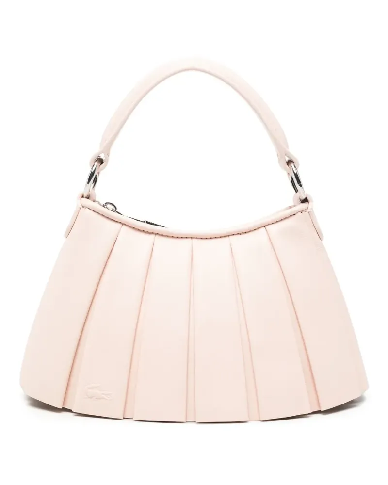 Lacoste xs Lenglen leather shoulder bag - Rosa Rosa