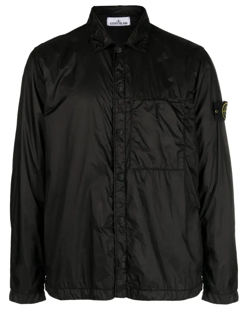 Stone Island Hemdjacke mit Kompass - Schwarz Schwarz