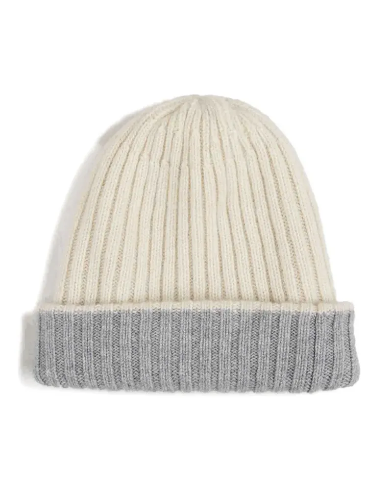 Fedeli ribbed-cashmere beanie hat - Nude Nude