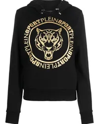 Philipp Plein Hoodie mit Tiger-Print Schwarz