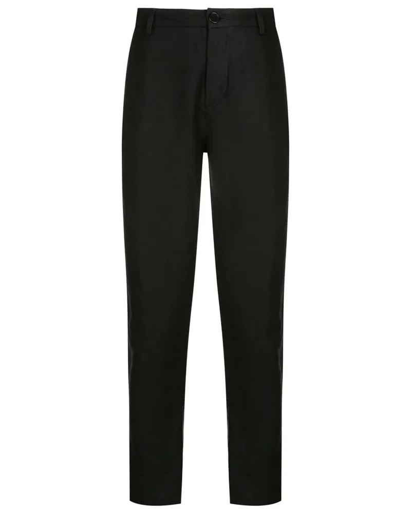 Osklen Klassische Leinenhose - Schwarz Schwarz