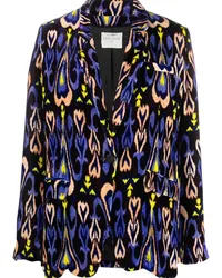 forte_forte Blazer mit grafischem Print Blau