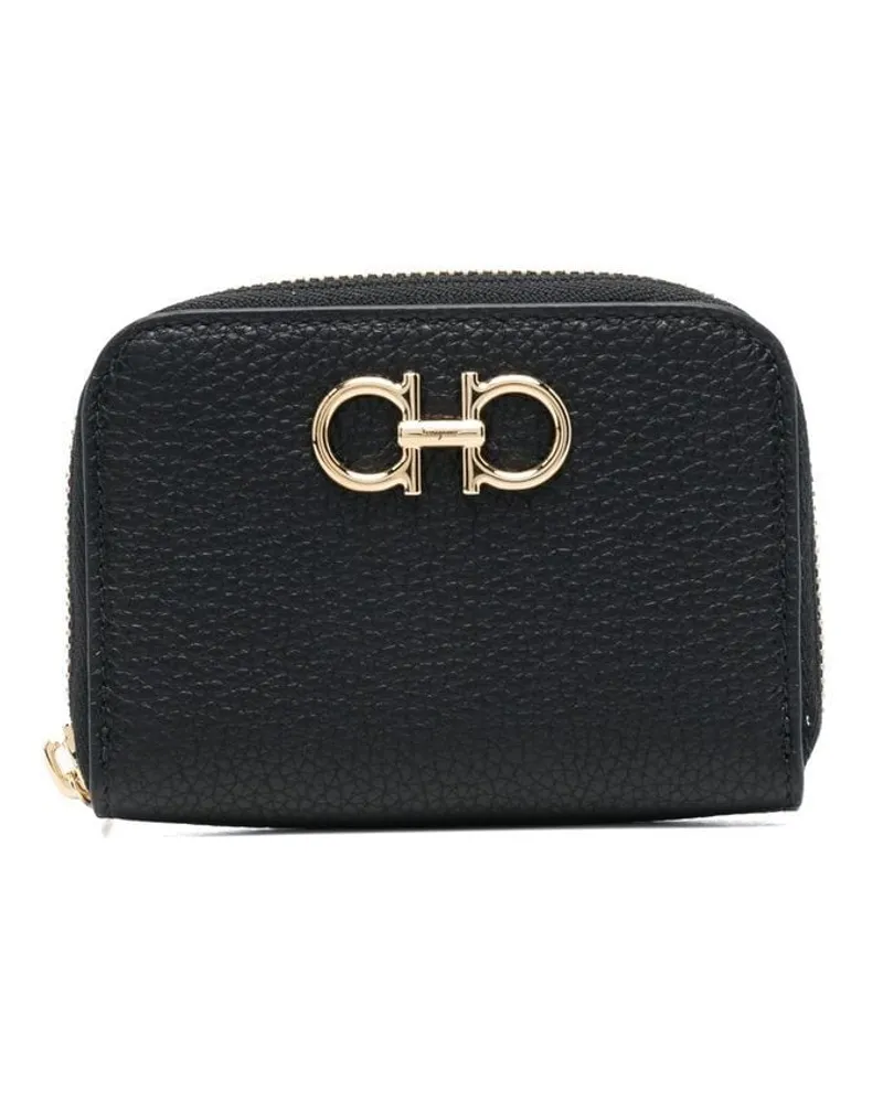 Ferragamo Kartenetui mit Gancini-Detail - Schwarz Schwarz