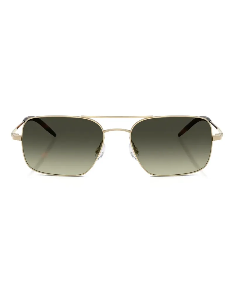 Oliver Peoples Victory II Sonnenbrille mit eckigem Gestell - Gold Gold