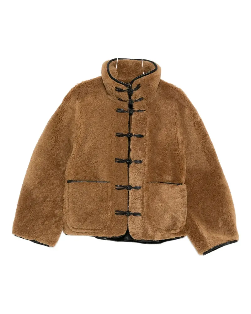 Róhe toggle-fastening pocket jacket - Braun Braun