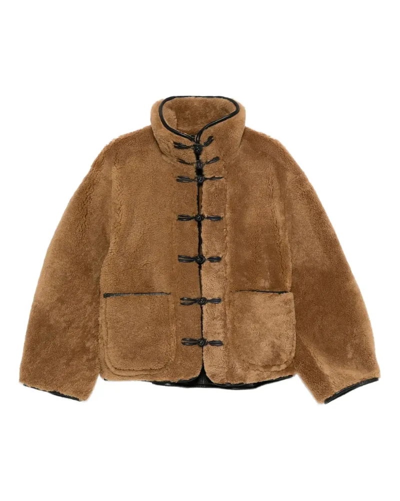 Róhe toggle-fastening pocket jacket - Braun Braun