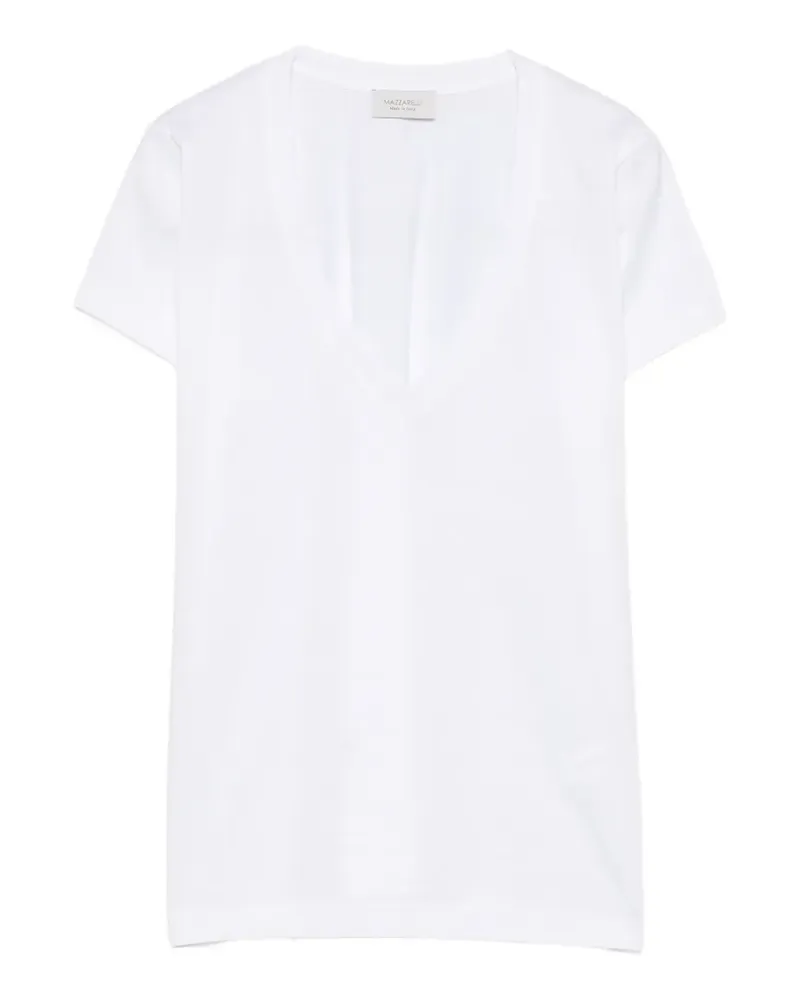 MAZZARELLI Calliope V-neck T-shirt - Weiß Weiß