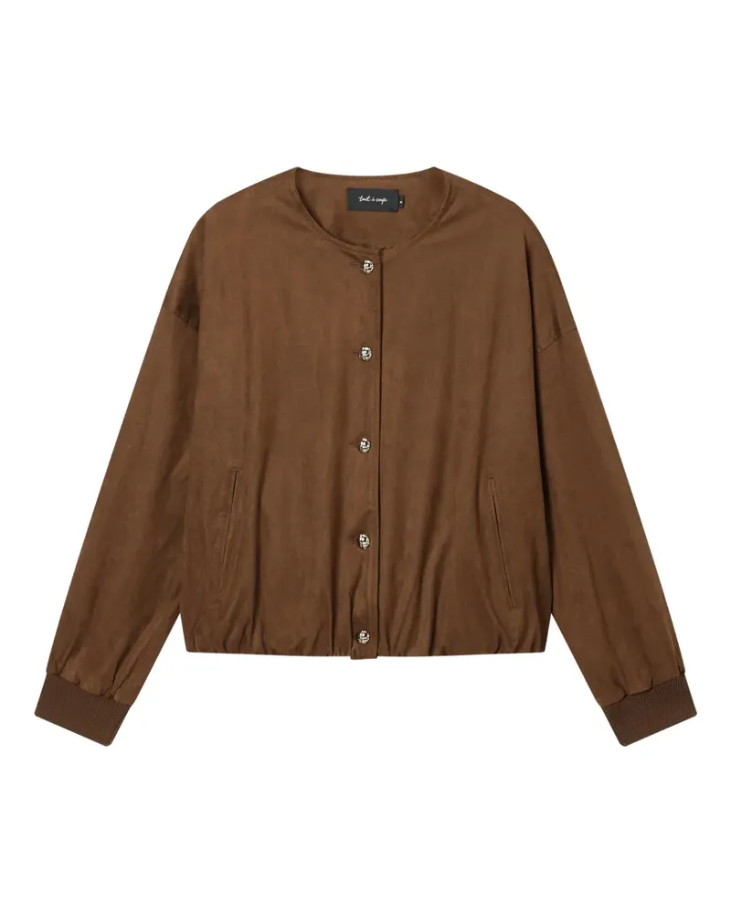 Tout a Coup Geknöpfte Jacke mit elastischem Saum - Braun Braun