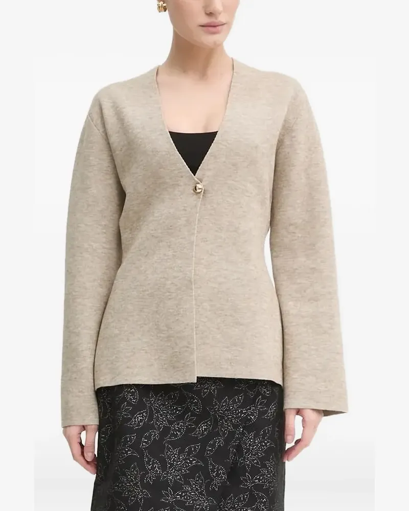 BRUUNS BAZAAR Cardigan mit V-Ausschnitt - Nude Nude